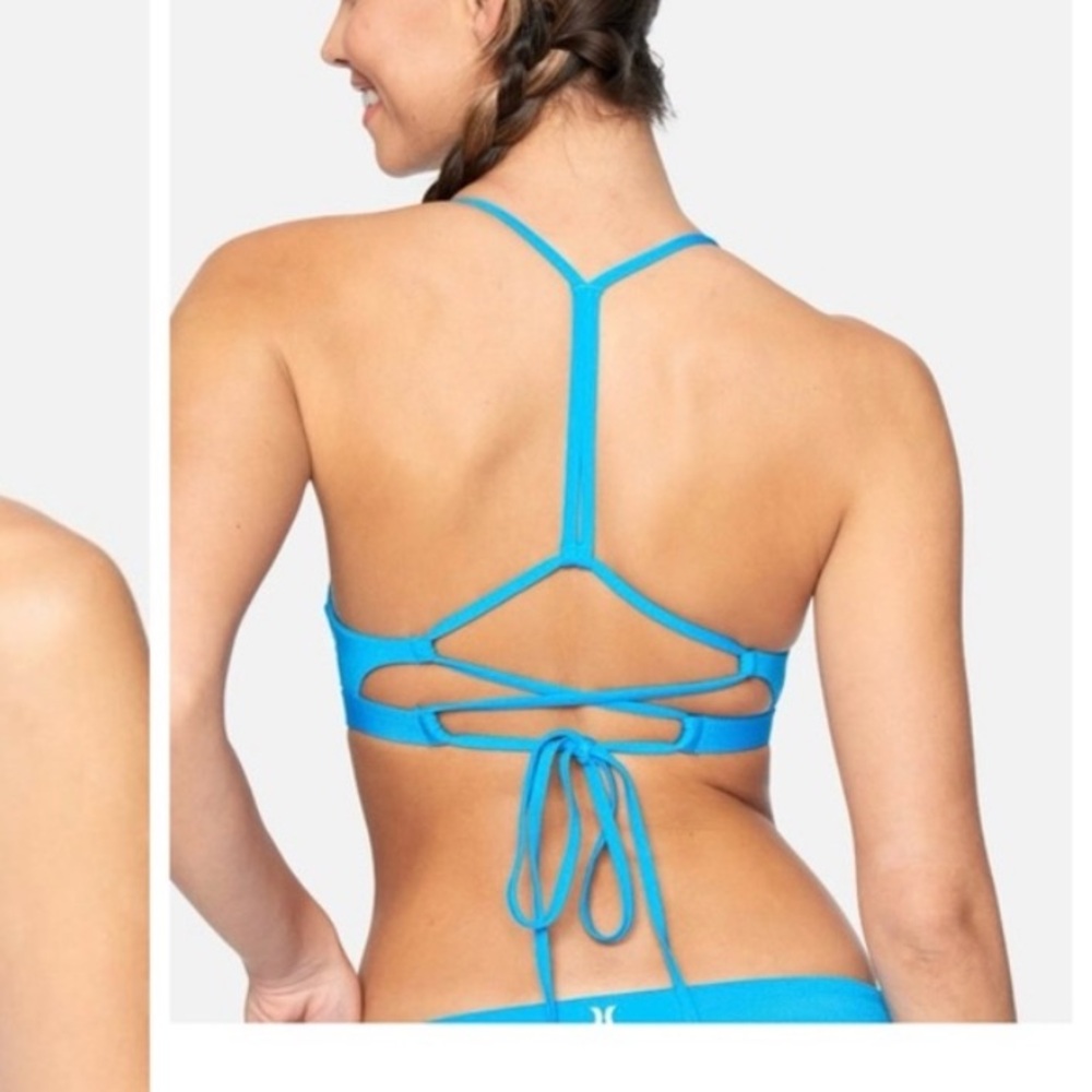 Hurley Solid Reversible Bralette Bikini Top Size L - Picture 2 of 3
